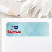 Ik hou van Clemson, South Carolina Etiket (Insitu)