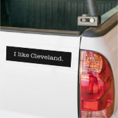 "Ik hou van Cleveland." Bumpersticker (Op Truck)