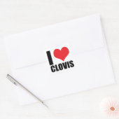 Ik hou van Clovis Vierkante Sticker (Envelop)