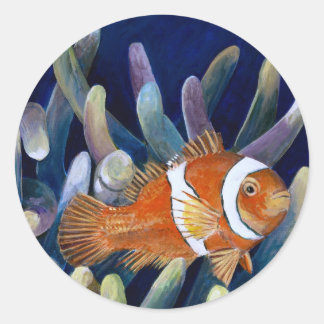 Ik hou van clownfish ronde sticker