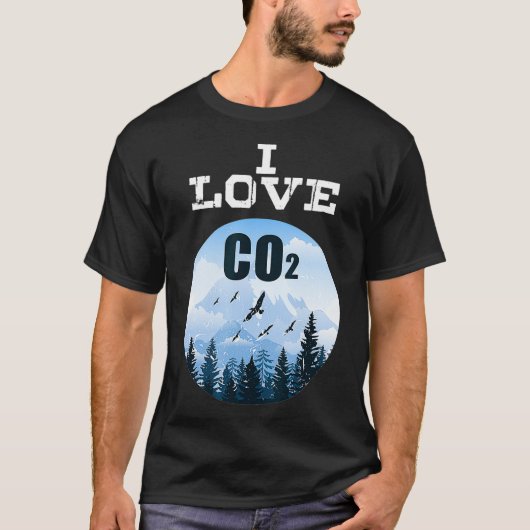 Ik hou van CO2 AntiClimate Change Diesel Driver De T-shirt (Voorkant)