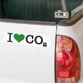 Ik hou van CO2 Bumpersticker (Op Truck)