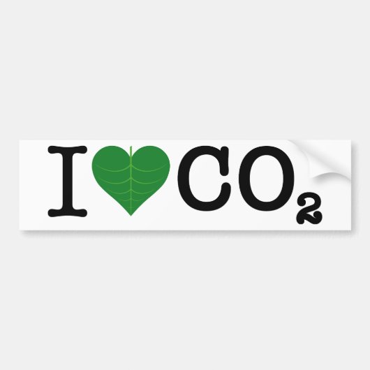 Ik hou van CO2 Bumpersticker (Voorkant)