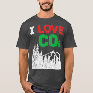 Ik hou van CO2 Diesel klimaatverandering grappig T-shirt