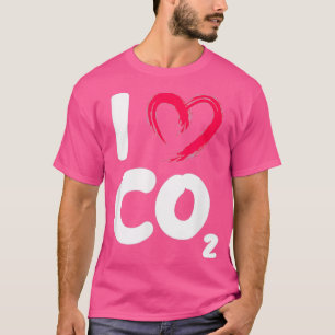Ik hou van CO2-kooldioxide Klimaatverandering Aard T-shirt