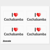 Ik hou van Cochabamba Rechthoekige Sticker (Vel)