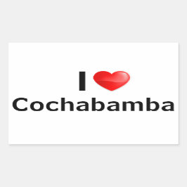 Ik hou van Cochabamba Rechthoekige Sticker