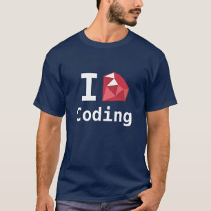 Ik hou van codering met Ruby Geek Shirt