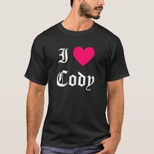Ik hou van Cody T-shirt (Voorkant)