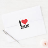 Ik hou van Colac Vierkante Sticker (Envelop)