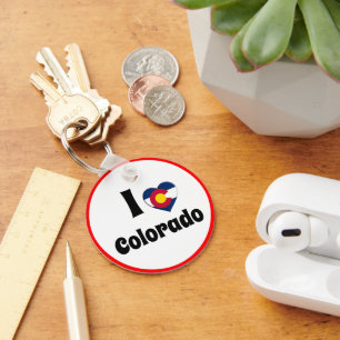 Ik hou van Colorado en Colorado Heart - reizen/spo Sleutelhanger