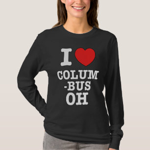 Ik hou van Columbus Ohio, OH Liefde T-shirt