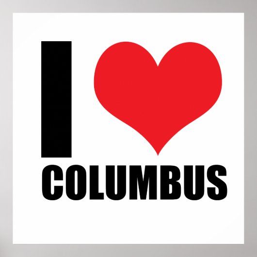 Ik hou van Columbus Poster (Voorkant)