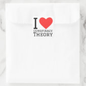 Ik hou van complottheorie vierkante sticker (Tas)