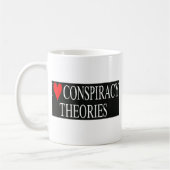 Ik hou van complottheorieën koffiemok (Links)