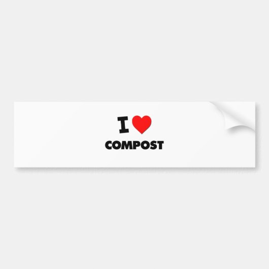 Ik hou van Compost Bumpersticker (Voorkant)