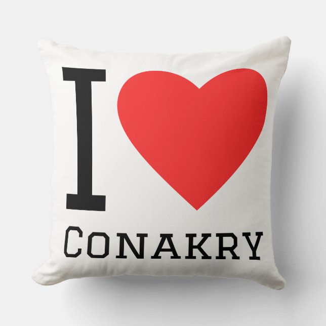 Ik hou van Conakry Kussen (Voorkant)