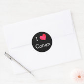 Ik hou van Conan Ronde Sticker (Envelop)