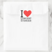 Ik hou van concertverhalen vierkante sticker (Tas)
