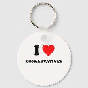 Ik hou van conservatieven sleutelhanger