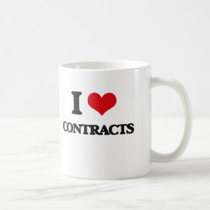Ik hou van contracten koffiemok