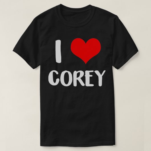 Ik hou van COREY valentijn sorry dames jongens har T-shirt (Design voorkant)