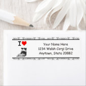 Ik hou van Corgi Butts Etiket (Insitu)