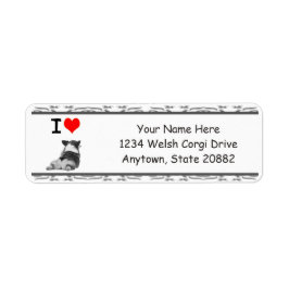 Ik hou van Corgi Butts Etiket