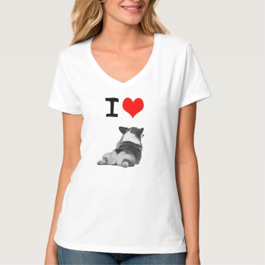 Ik hou van Corgi Butts T-shirt (Voorkant)