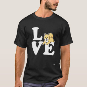Ik hou van Corgi Schattige Hond Fluffy Kont T-shirt