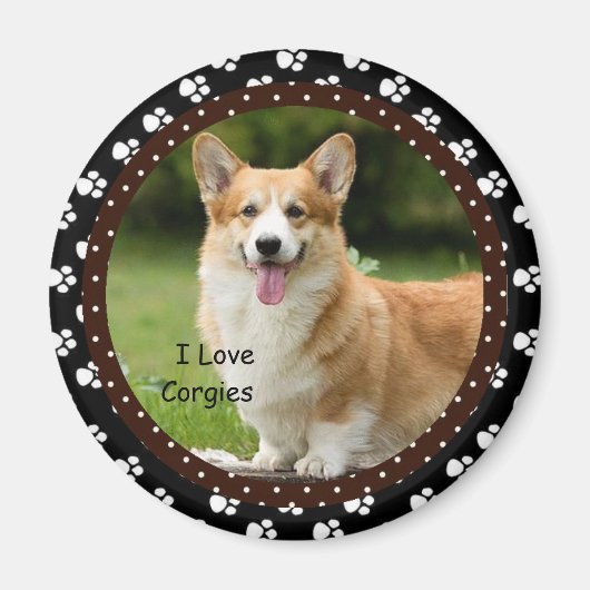 Ik hou van Corgies Magnet Magneet (Voorkant)