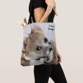 Ik hou van Corgis Canvas tas (Dichtbij)