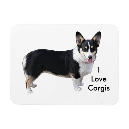 Ik hou van corgis magneet (Horizontaal)