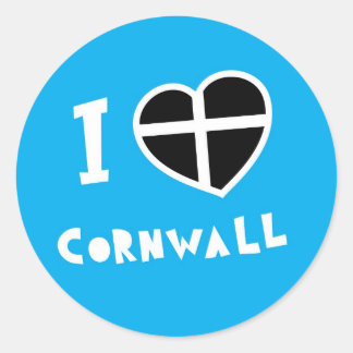 Ik hou van Cornwall Ronde Sticker