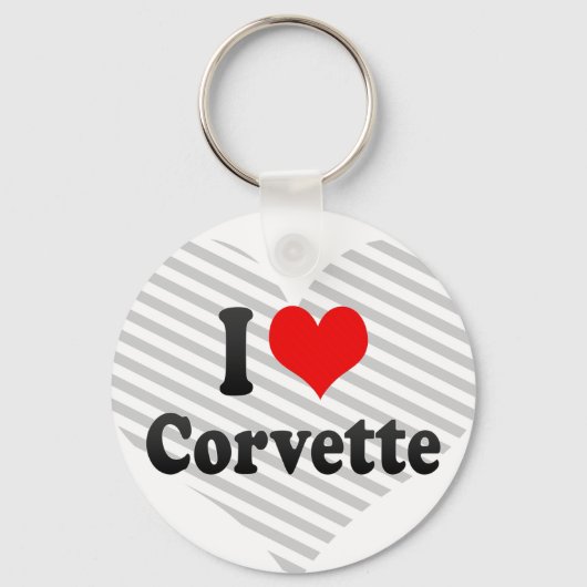 Ik hou van Corvette Sleutelhanger (Voorkant)