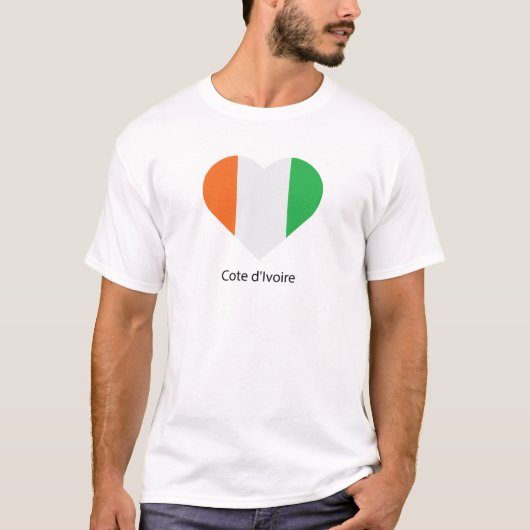 Ik hou van Cote D'lvoire T-shirt (Voorkant)