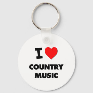 Ik hou van country Music Sleutelhanger