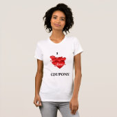IK HOU VAN COUPONS! T-SHIRT (Voorkant volledig)