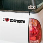 Ik hou van Cowboys Bumpersticker (Op Truck)