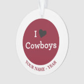Ik hou van Cowboys Ornament (voorkant)