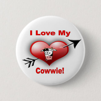 ik hou van cowwie ronde button 5,7 cm