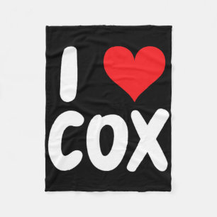 Ik hou van Cox - Hart - Naam Fleece Deken