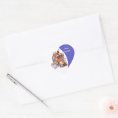 "Ik hou van Coyotes, Dier met hartklever Hart Sticker (Envelop)