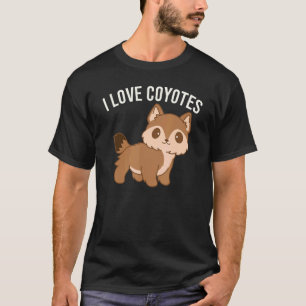 Ik hou van coyotes schattig coyote grafisch t-shirt