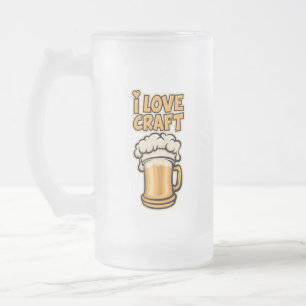 Ik hou van Craft Beer Matglas Bierpul