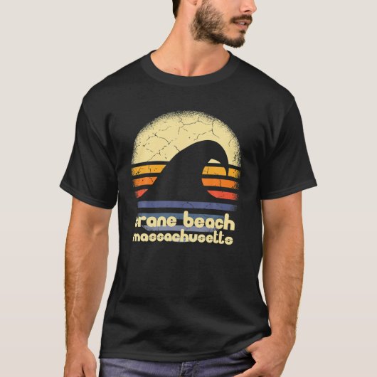 Ik hou van Crane Beach Massachusetts Ocean Wave MA T-shirt (Voorkant)