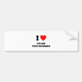 Ik hou van Crash Test Dummies Bumpersticker (Voorkant)