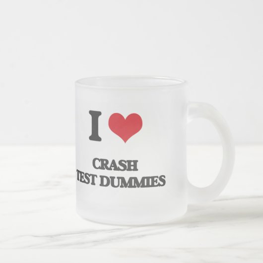 Ik hou van Crash Test Dummies Matglas Koffiemok (Rechts)