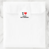 Ik hou van Crash Test Dummies Ronde Sticker (Tas)