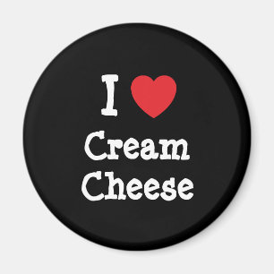 Ik hou van Cream Cheese hart T-shirt Magneet